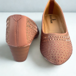 sparkle & comfort: rhinestone embellished pointed toe low wedge heels (black & rose gold)